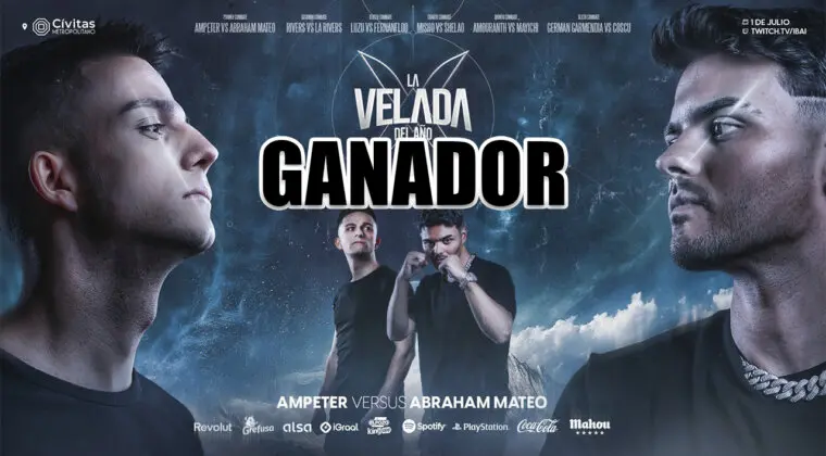 Imagen de La Velada del Año 3: Ampeter vs Abraham Mateo, ganador y resumen del combate