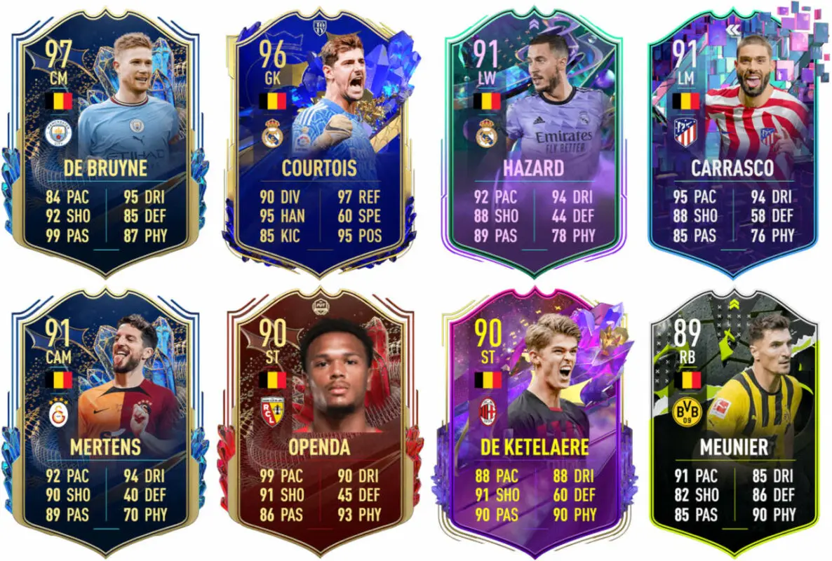 Principales versiones especiales Bélgica FIFA 23 Ultimate Team