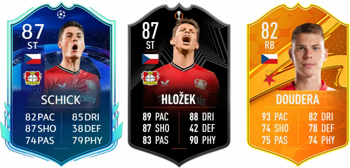 Cartas Schick RTTK, Hlozek y Doudera MOTM (República Checa) FIFA 23 Ultimate Team