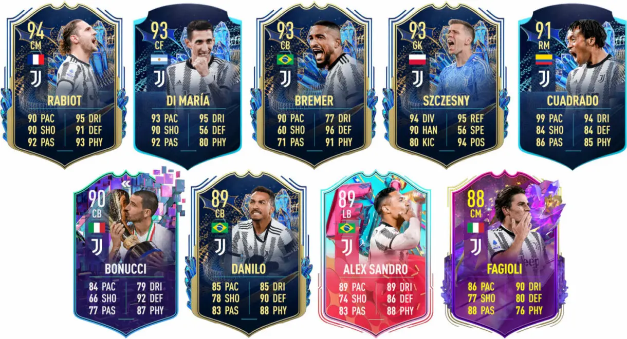 Principales cartas Juventus FIFA 23 Ultimate Team