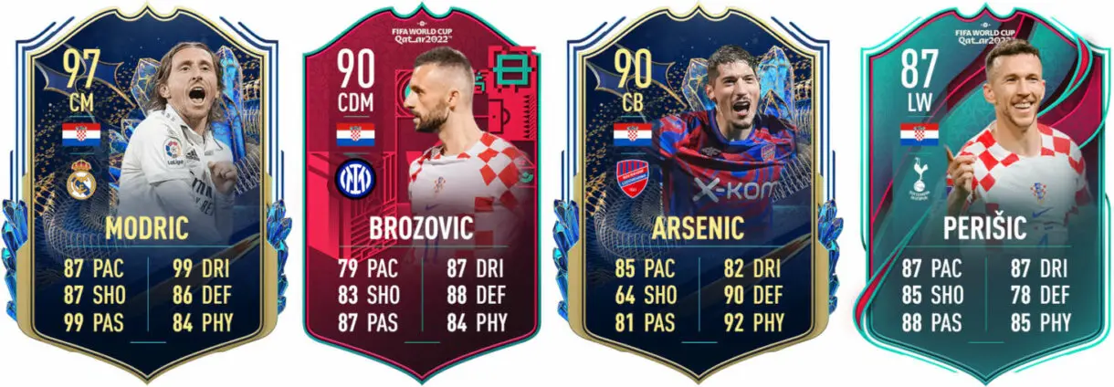 Principales cartas Croacia FIFA 23 Ultimate Team