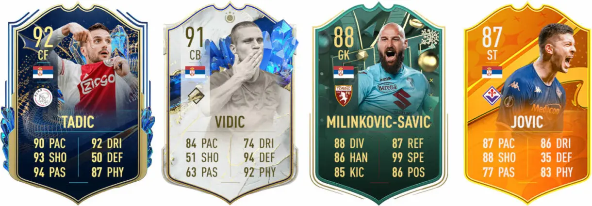 Principales versiones especiales Serbia FIFA 23 Ultimate Team