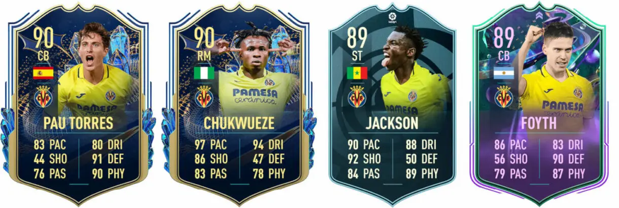 Principales cartas Villarreal FIFA 23 Ultimate Team
