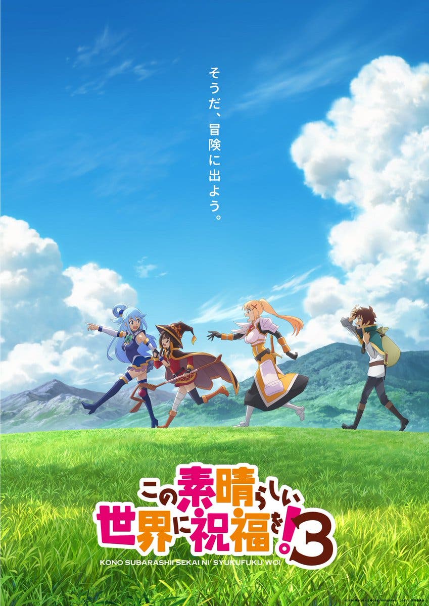 El anime de KonoSuba confirma su Temporada 3 para 2024