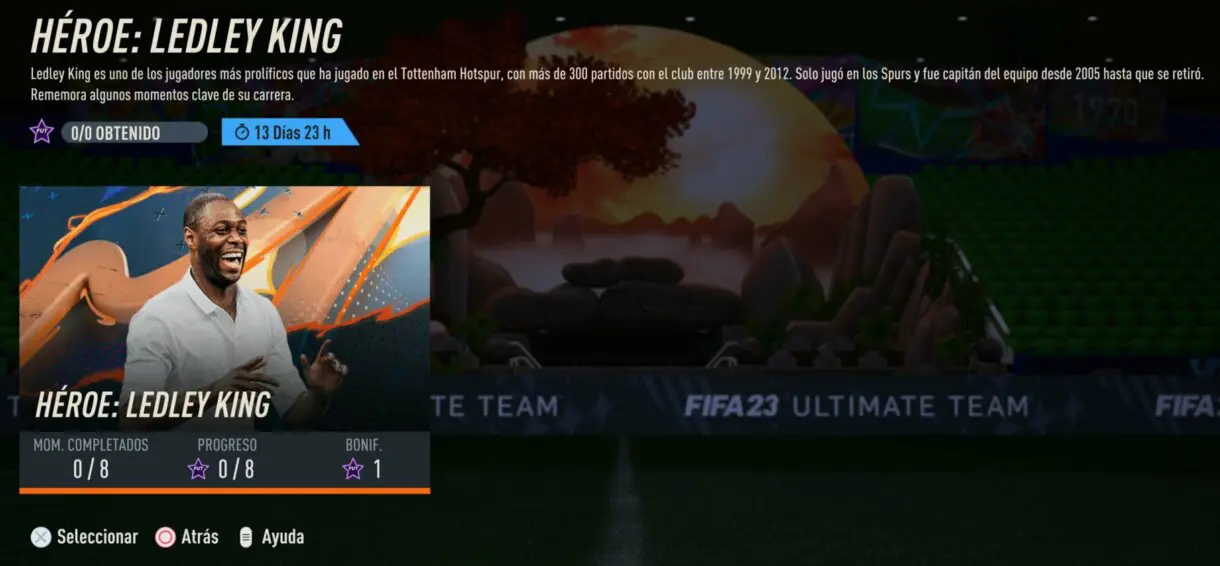 Grupo de Moments de King desde el menú de FIFA 23 Ultimate Team