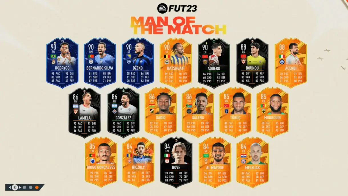 Todas las nuevas cartas MOTM de FIFA 23 Ultimate Team