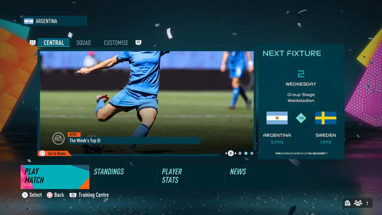 Posible menú para el modo torneo del Mundial femenino FIFA 23
