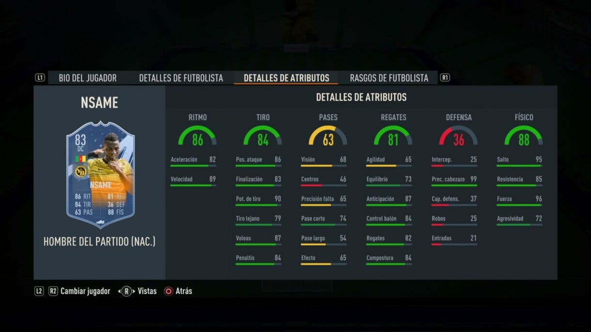 Stats in game Nsame MOTM FIFA 23 Ultimate Team