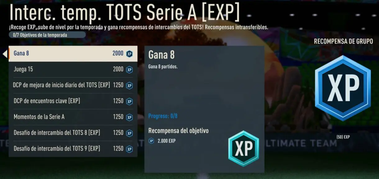Objetivos Interc. temp. TOTS Serie A (EXP) FIFA 23 Ultimate Team