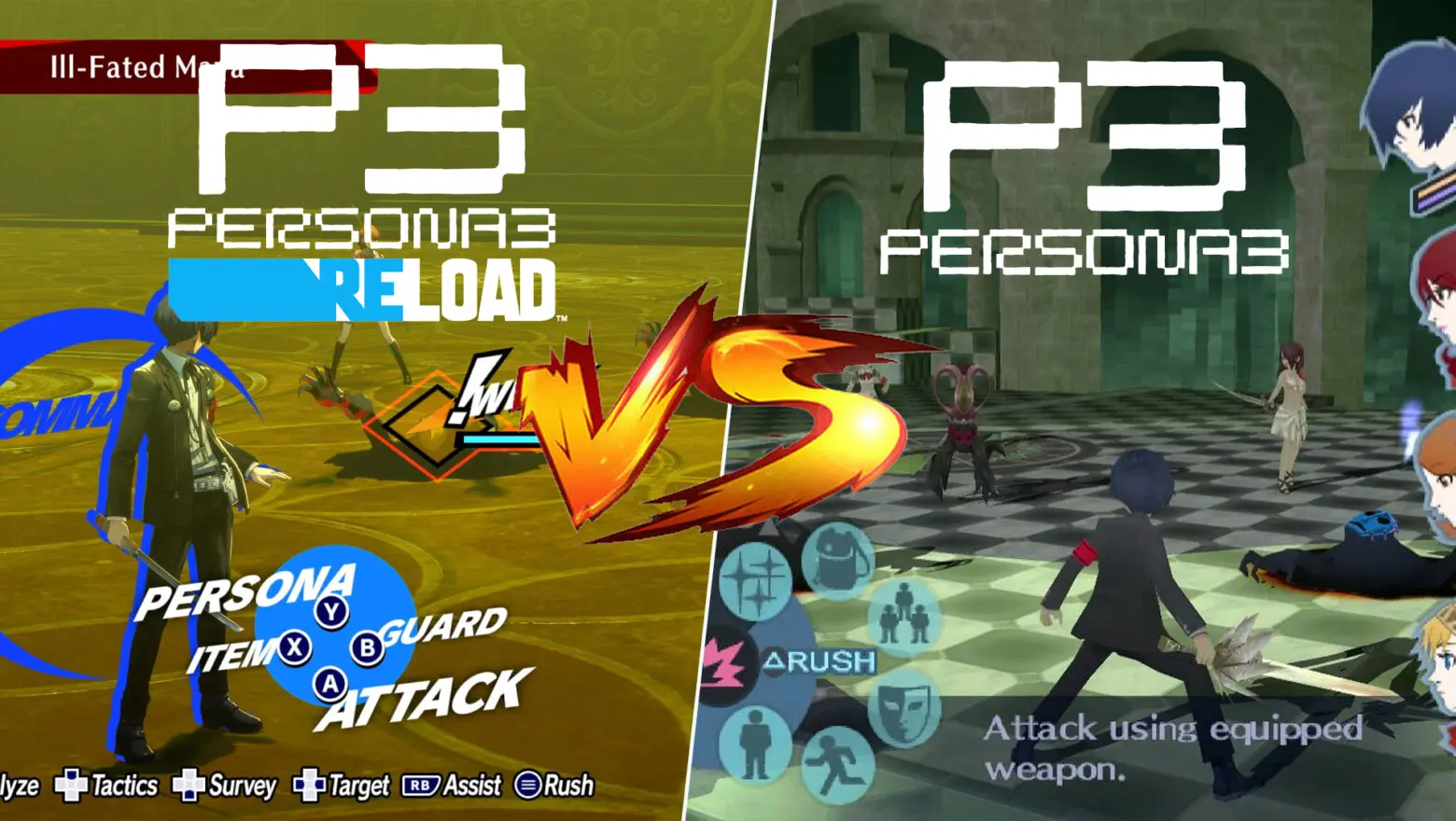 persona 3 reload graficos