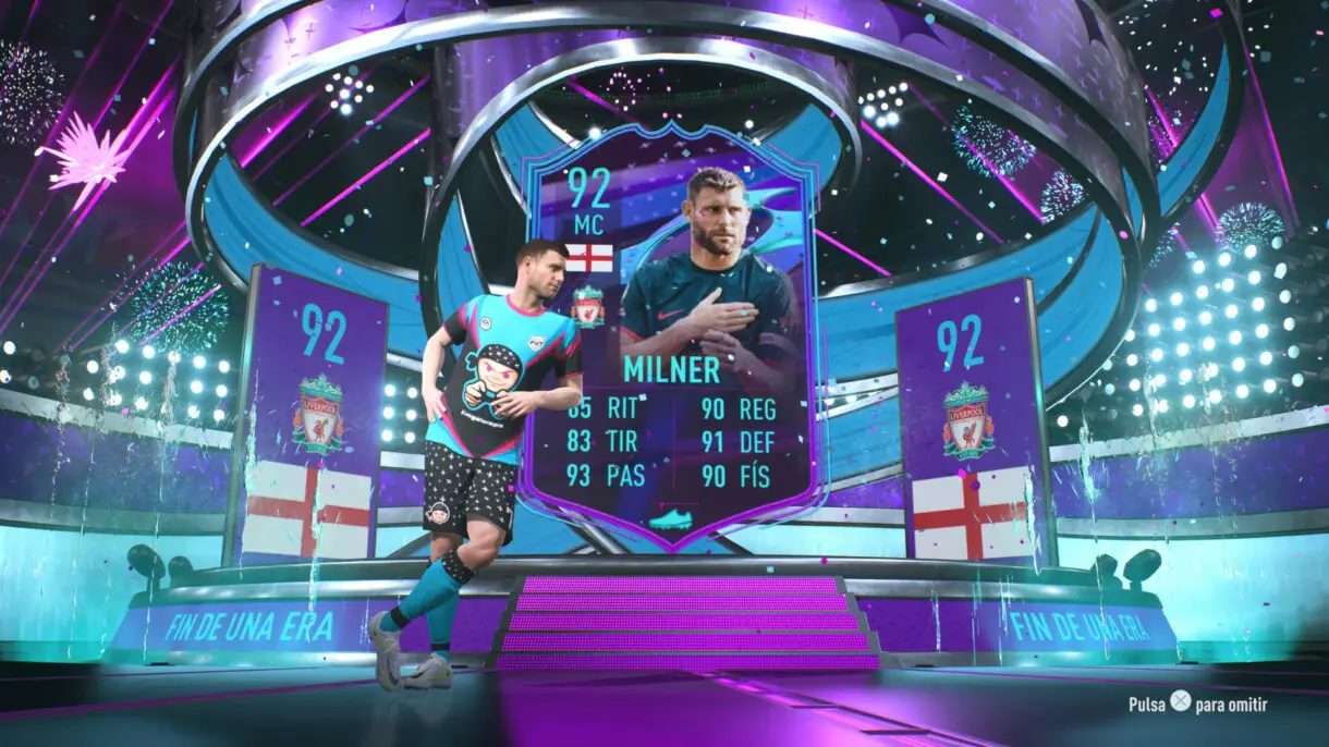 Pantalla de animación por la aparición de Milner Fin de Una Era FIFA 23 Ultimate Team