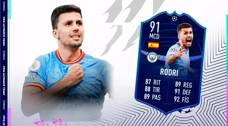 Imagen de FIFA 23: ¿Merece la pena Rodri MOTM de la UCL? + Solución del SBC