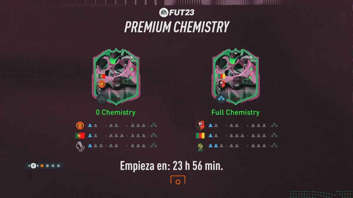 Pantalla de carga FIFA 23 Ultimate Team que ejemplifica las diferencias entre los dos tipos de cartas Metamorfos