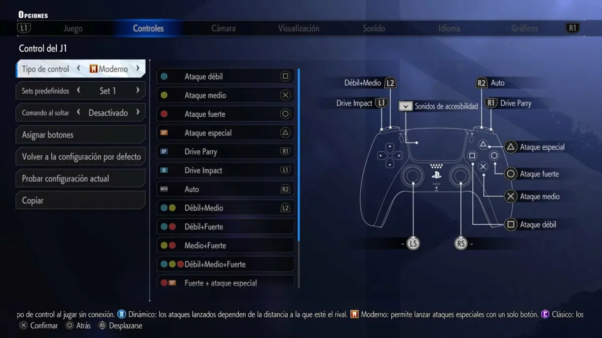 Modos de control de Street Fighter 6