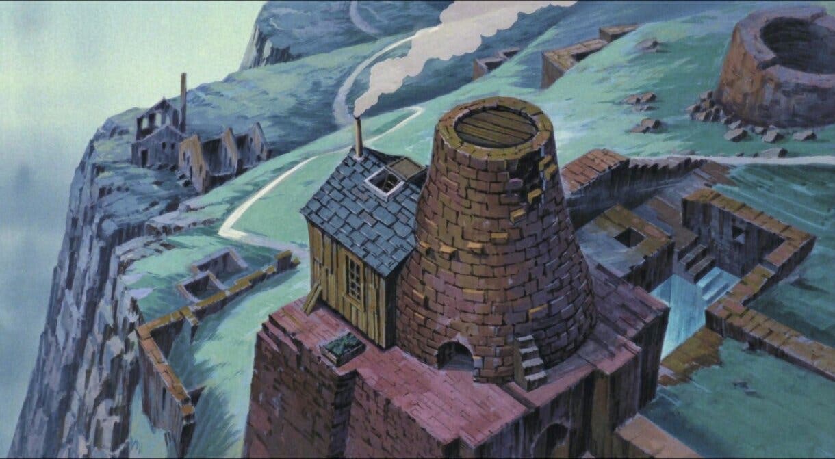 Studio Ghibli el castillo en el cielo casa de Pazu