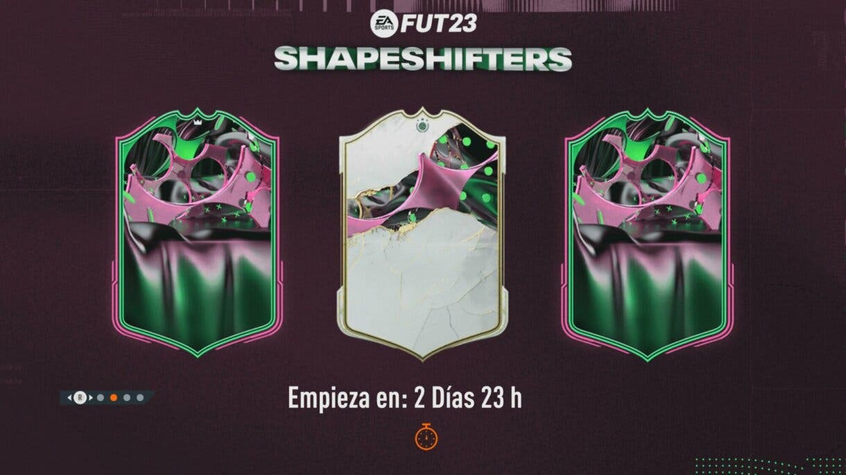 The FIFA 23 Ultimate Team loading screen displays three different skins for the Makers cards