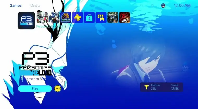 Imagen de Fan de Persona 3 Reload diseña un tema para PS5 inspirado en el remake con sorprendente resultado