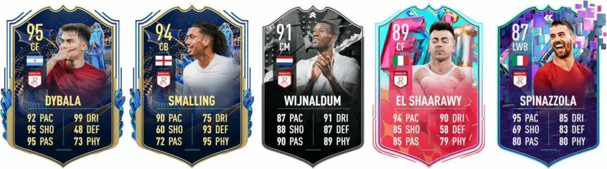 Principales versiones especiales Roma FIFA 23 Ultimate Team