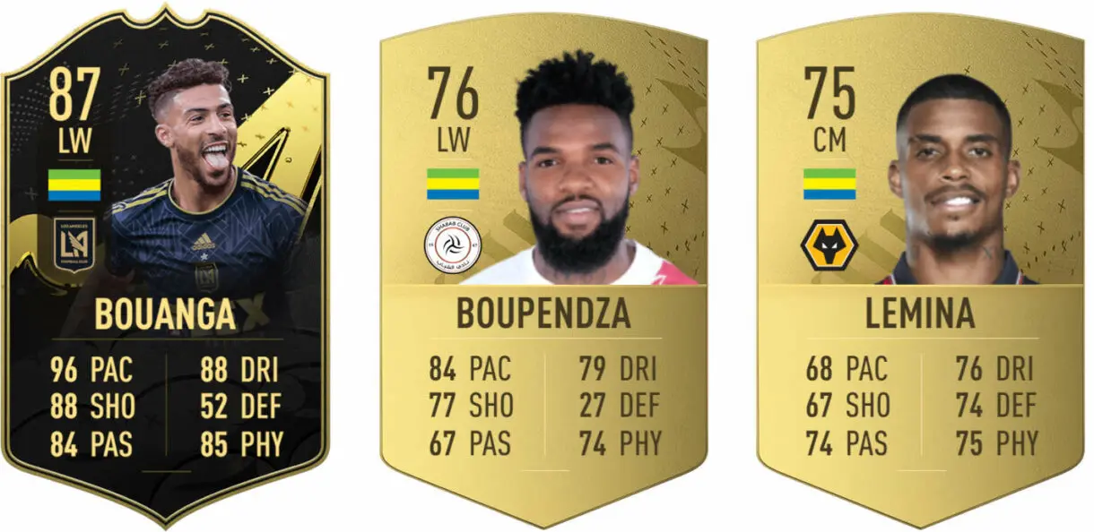 Cartas Boulanga TIF, Boupendza oro y Lemina oro (Gabón) FIFA 23 Ultimate Team