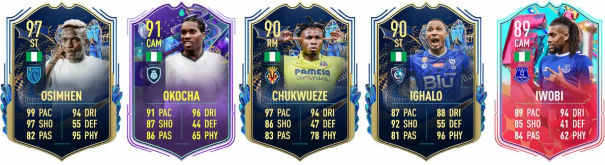 Principales cartas Nigeria FIFA 23 Ultimate Team