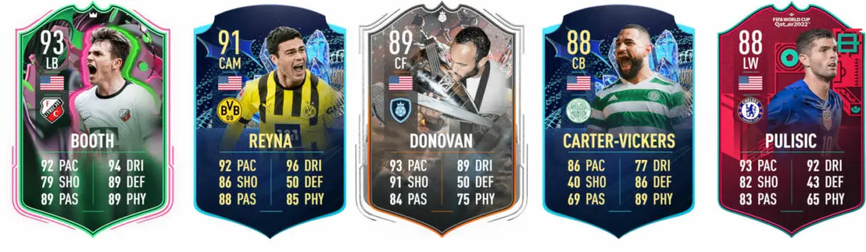 Principales versiones especiales Estados Unidos FIFA 23 Ultimate Team