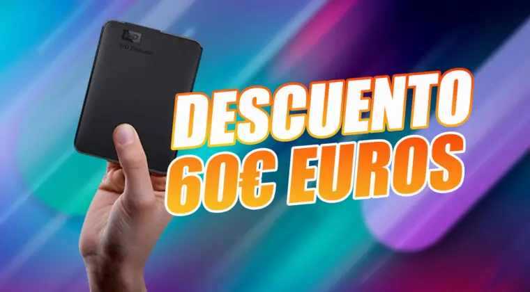 Imagen de Disco duro externo portátil de 5 TB con USB 3.0 rebajado 60 euros