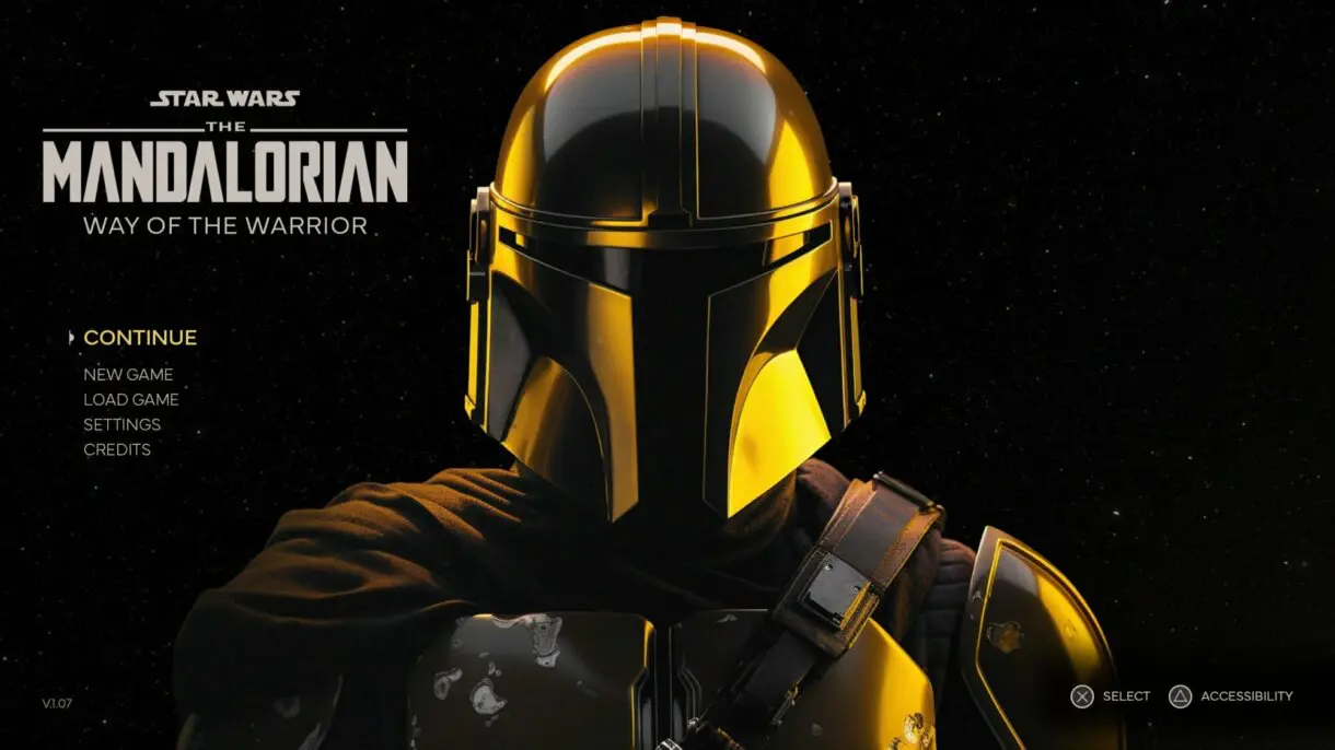 Imagen concepto de videojuego de The Mandalorian