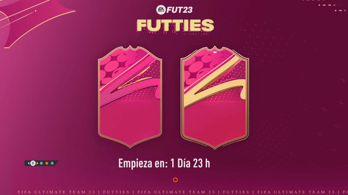 Pantalla de carga FIFA 23 Ultimate Team con las cartas FUTTIES