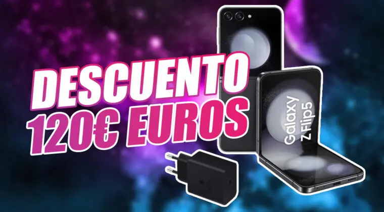 Imagen de Nuevo Samsung Galaxy Z Flip5 + cargador 45W con 120 euros de descuento