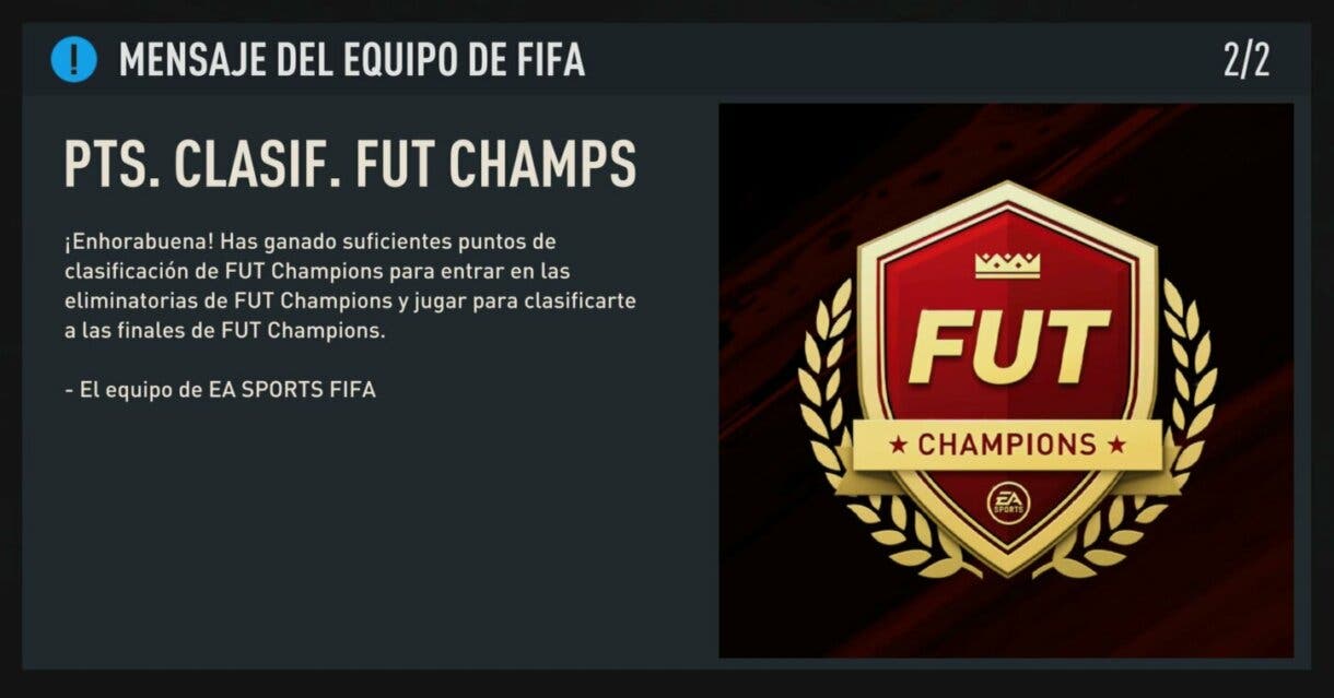 Mensaje del equipo de FIFA sobre regalo de puntos de clasificación de FUT Champions en FIFA 23 Ultimate Team