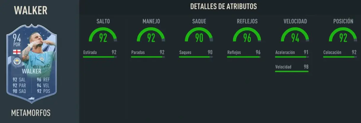 Stats in game Walker Metamorfos FIFA 23 Ultimate Team