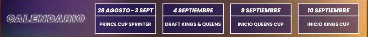 calendario kings league queens league y prince cup