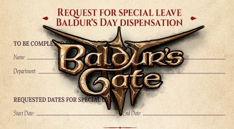 Imagen de Baldur's Gate 3 ofrece un formulario con el que puedes pedir un día libre en el trabajo (o casi)