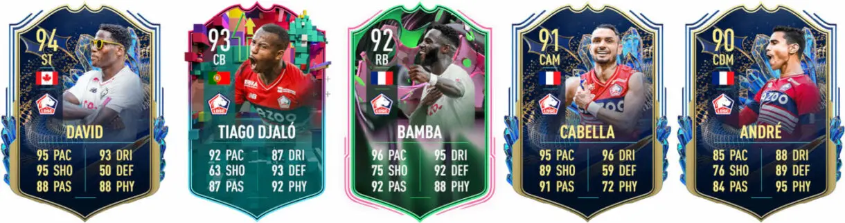 Principales cartas Lille FIFA 23 Ultimate Team