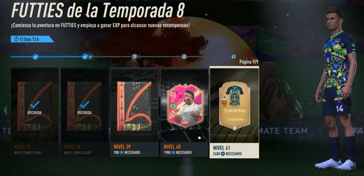 Pase de temporada de la temporada FUTTIES mostrando la camiseta de El año del Buey (o camisete de Dala) FIFA 23 Ultimate Team