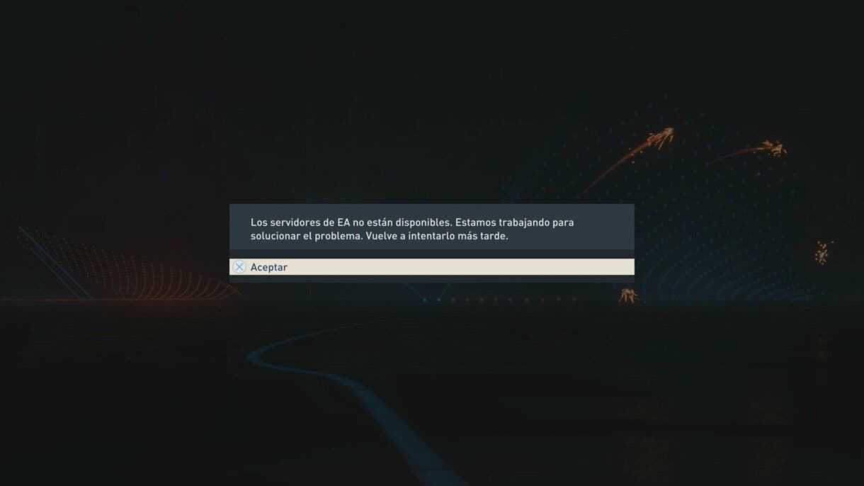 Mensaje de servidores de EA no disponibles FIFA 23