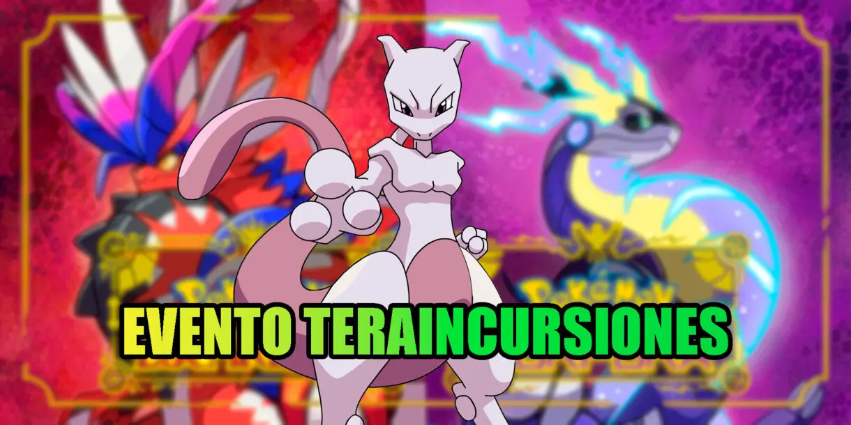 Pokemon Escarlata y Purpura evento Teraincursiones Mewtwo