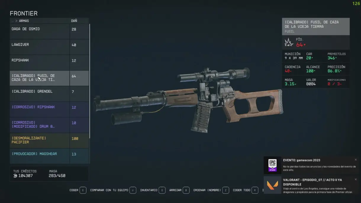 Starfield arma