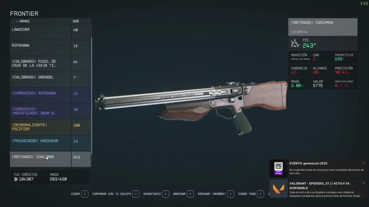 Starfield arma