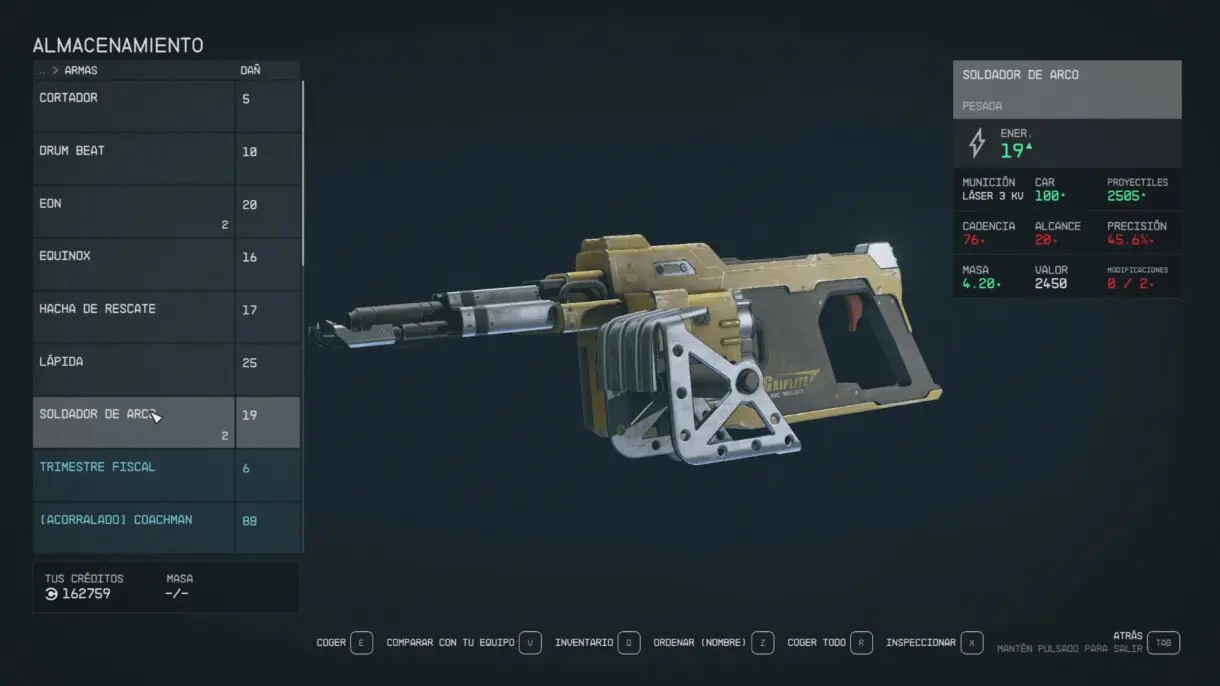 Starfield arma