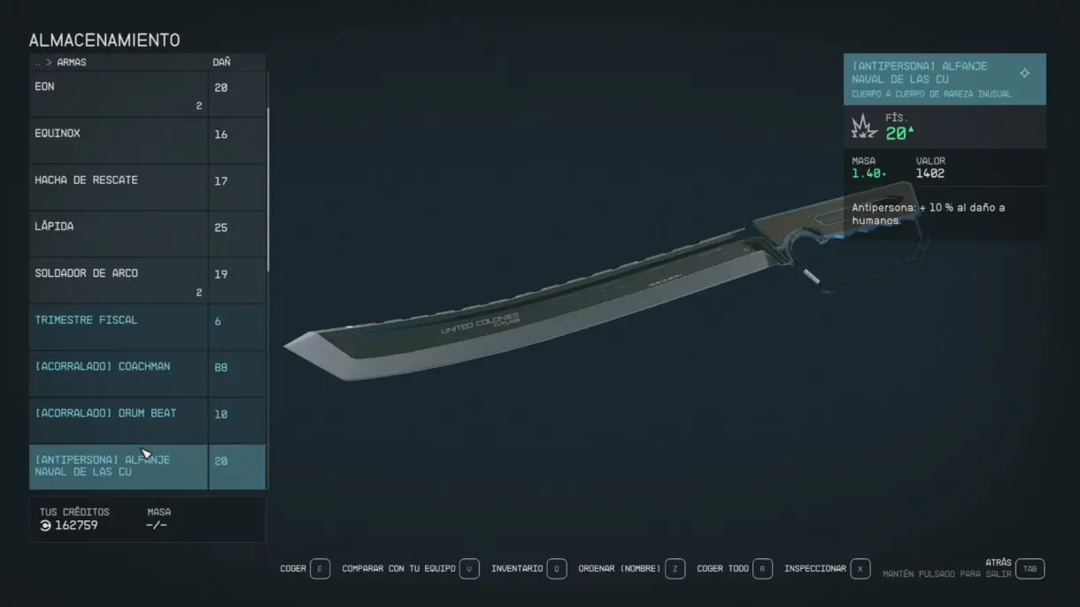 Starfield arma