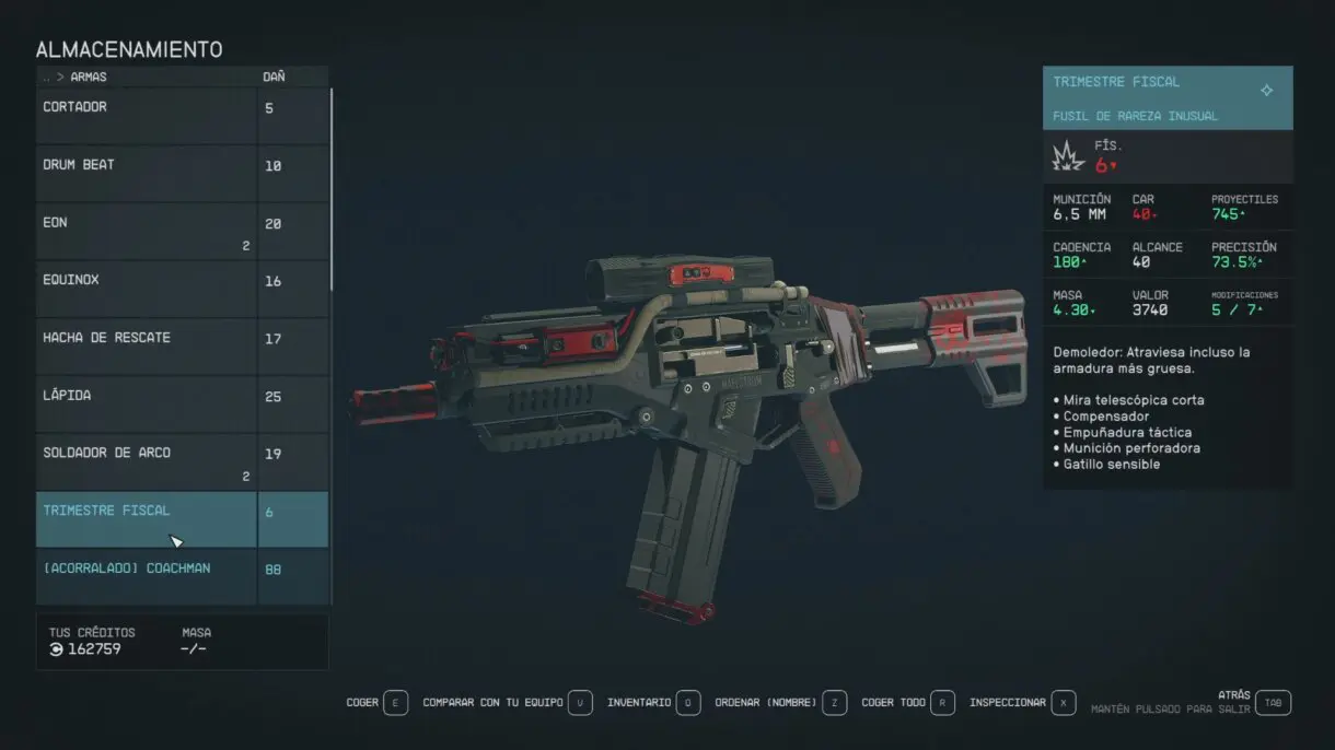 Starfield arma