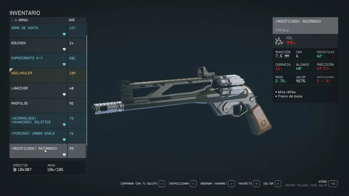 Starfield arma