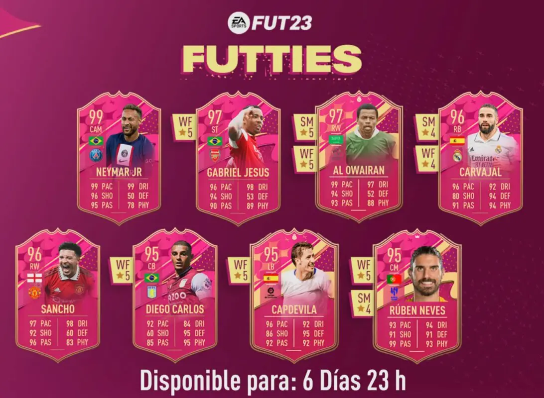 Todas las cartas del tercer equipo de FUTTIES de FIFA 23 Ultimate Team