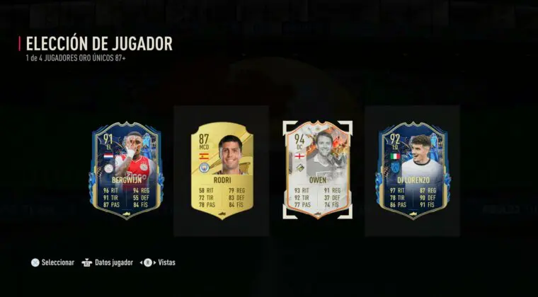 Imagen de FIFA 23: vuelve el player pick que muestra cuatro cartas +87. ¿Merece la pena?