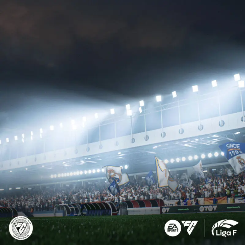Aspecto del estadio del Real Madrid femenino en EA Sports FC 24