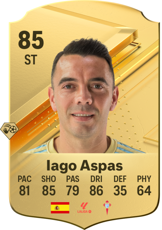 Carta Iago Aspas EA Sports FC 24 Ultimate Team