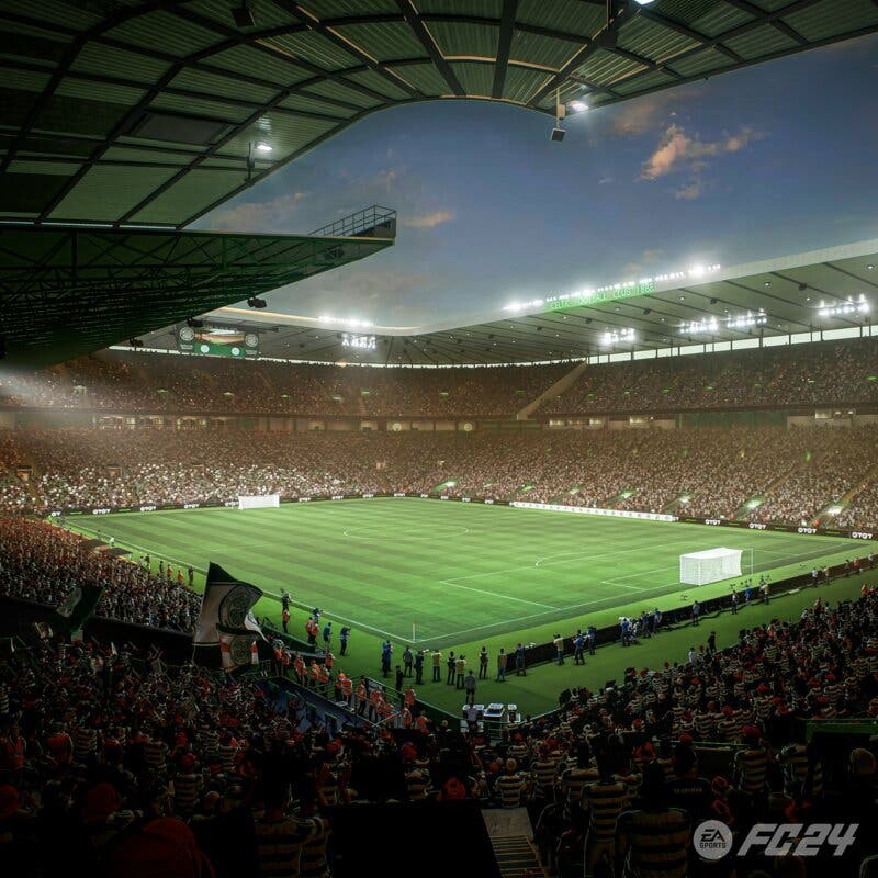 Aspecto del estadio del Celtic en EA Sports FC 24