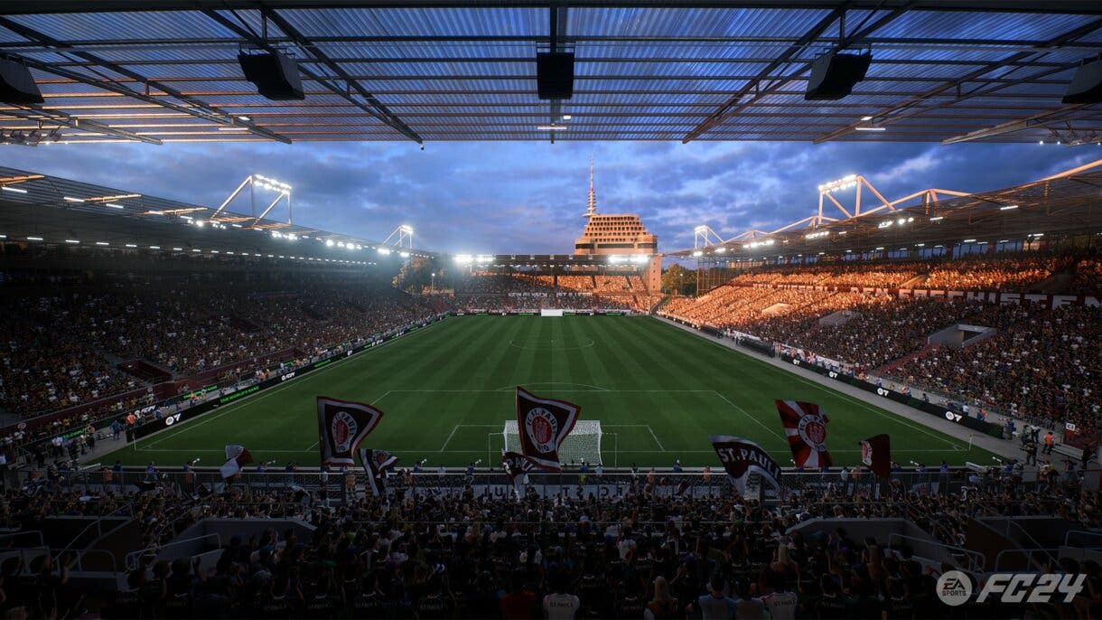 Aspecto del estadio del St. Pauli en EA Sports FC 24