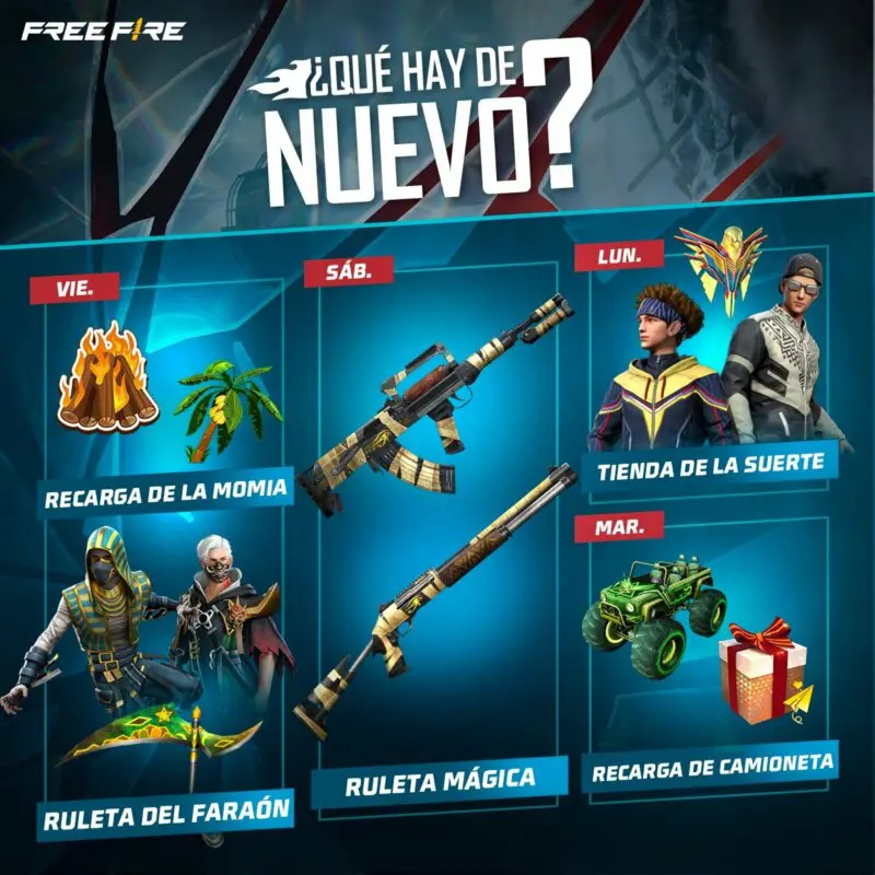 free fire agenda 12 septiembre